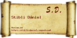 Stibli Dániel névjegykártya
